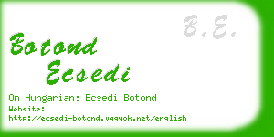 botond ecsedi business card